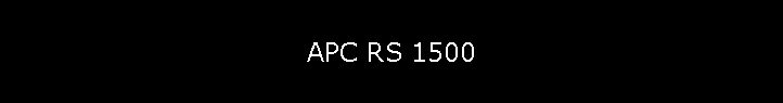 APC RS 1500