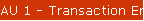 AU 1 - Transaction Entry
