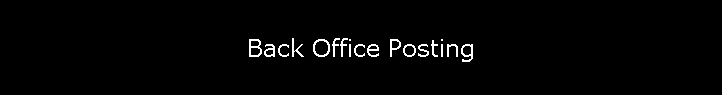 Back Office Posting