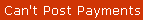Can't Post Payments