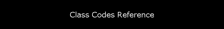 Class Codes Reference