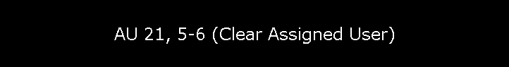 AU 21, 5-6 (Clear Assigned User)