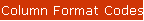 Column Format Codes