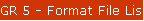 GR 5 - Format File Listing