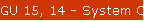 GU 15, 14 - System Configuration