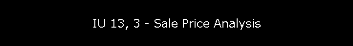IU 13, 3 - Sale Price Analysis