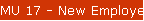 MU 17 - New Employee Menu