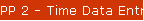 PP 2 - Time Data Entry