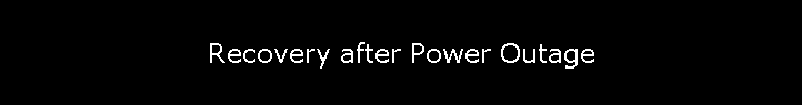 Recovery after Power Outage