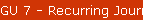GU 7 - Recurring Journal Entries