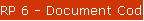 RP 6 - Document Codes