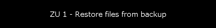 ZU 1 - Restore files from backup