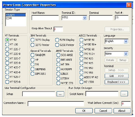 Powerterm affirmative setup