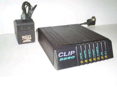 clip 5250 modem, with t-connector and power supply