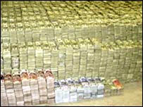 $205 Million cash in drug money recovered by the Mexican government